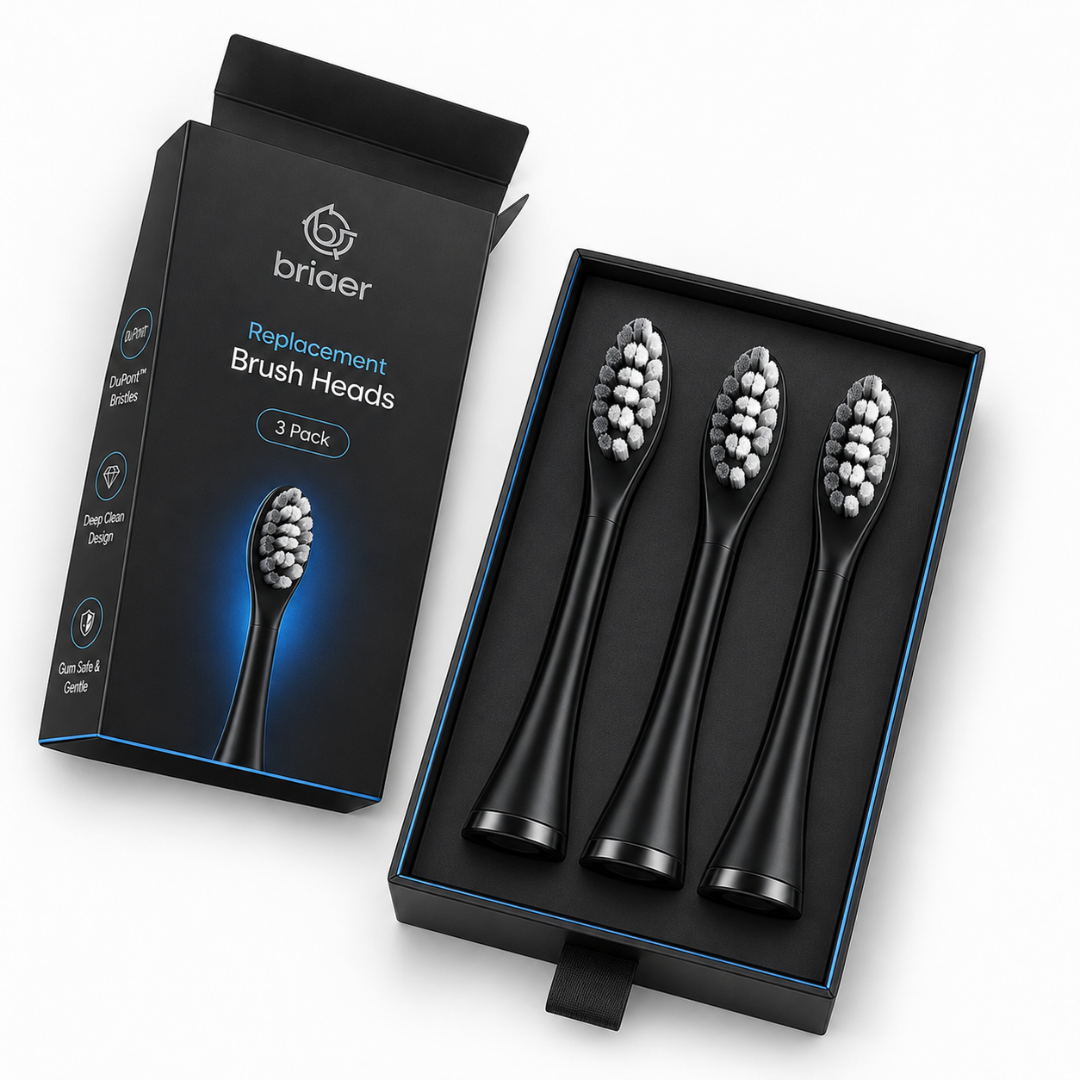 EXTRA Briaer SonicWAVE™ Replacement Brush Heads (3-Pack / 9 months)